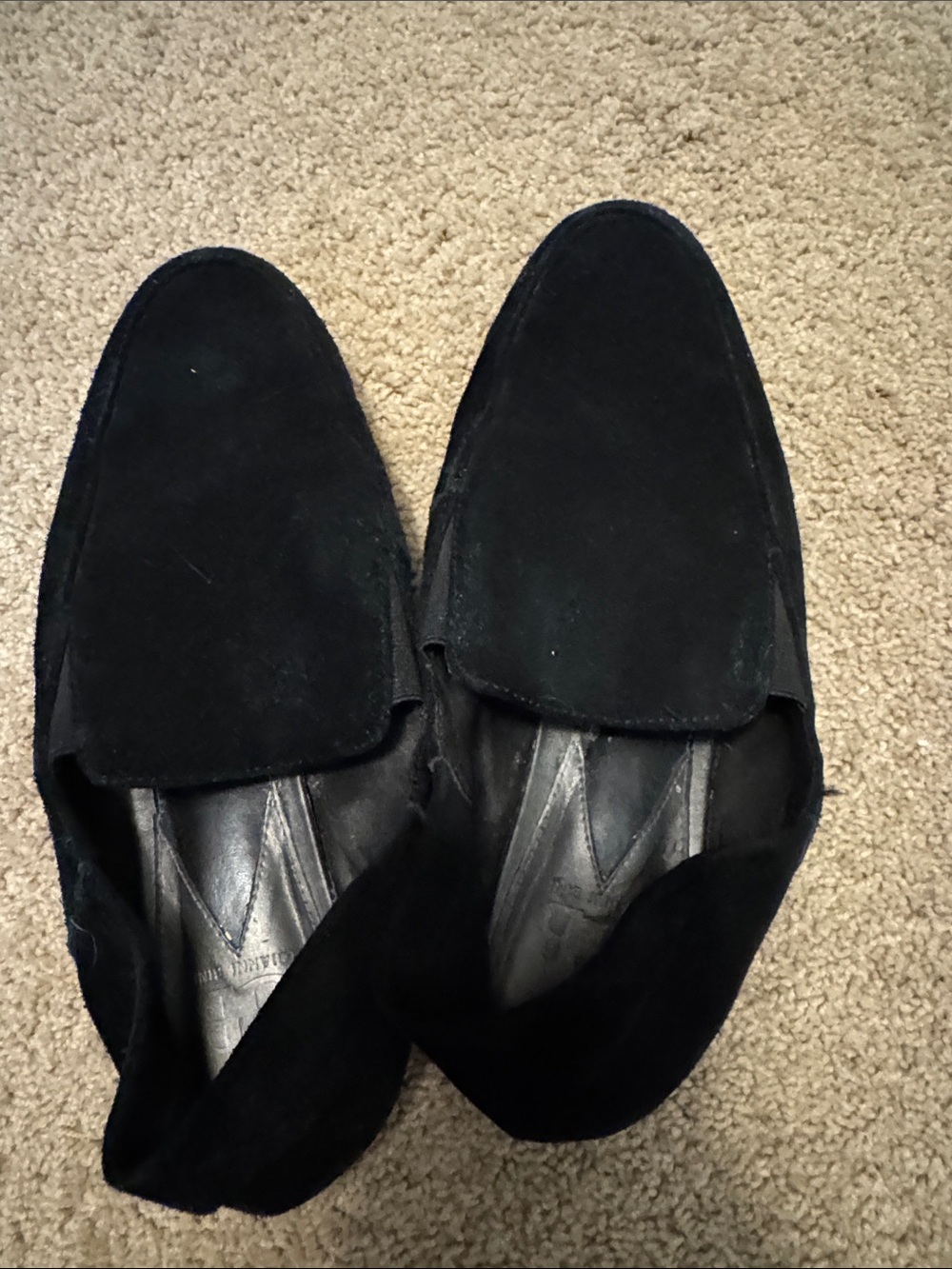 Gianni Bini Black Suede Slip-On Loafers